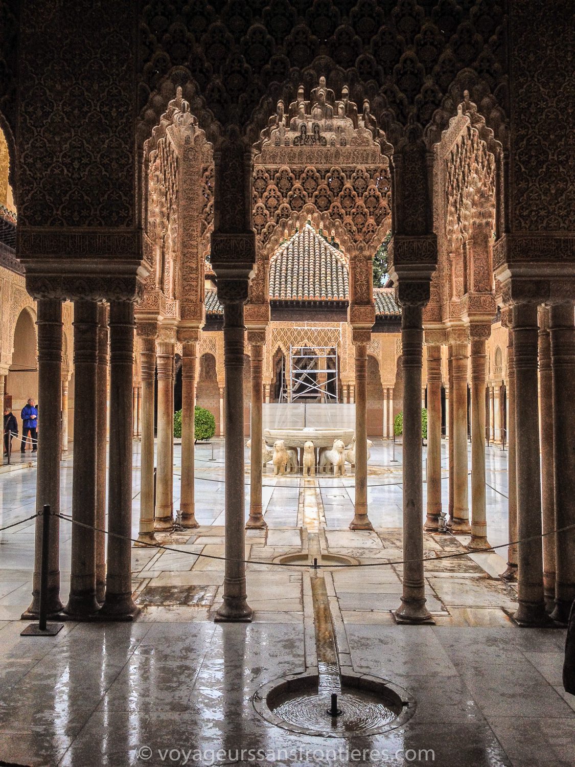 Inside the Nasrid Palaces at the Alhambra - Granada, Spain