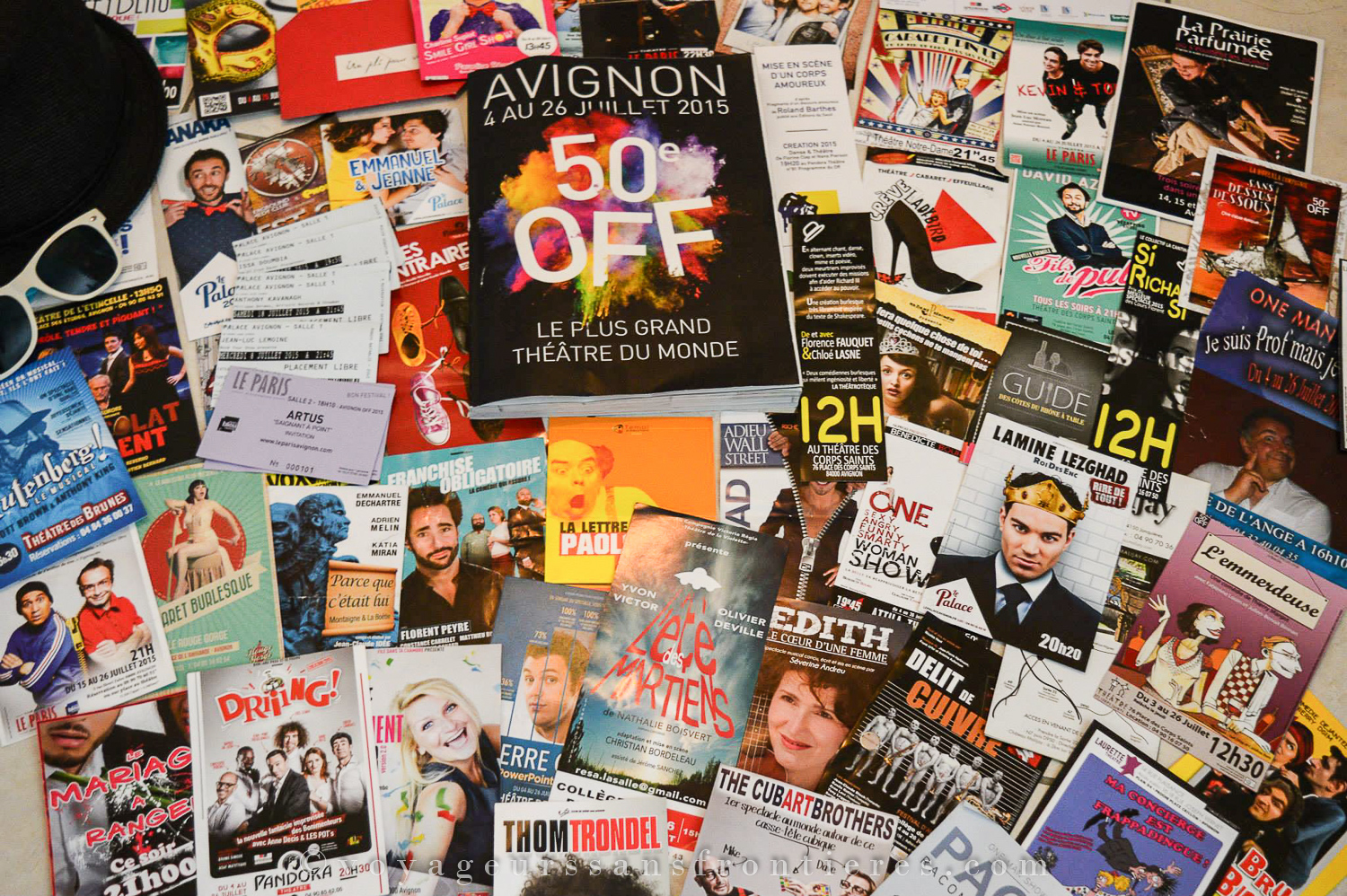 All our flyers from the 2015 Avignon Festival - Avignon, France